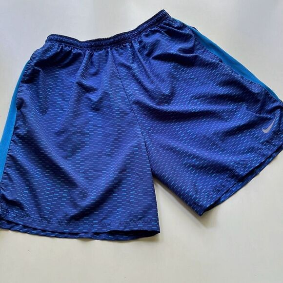 Nike Dri Fit Lined Blue Running Shorts Men’s L - Picture 1 of 12